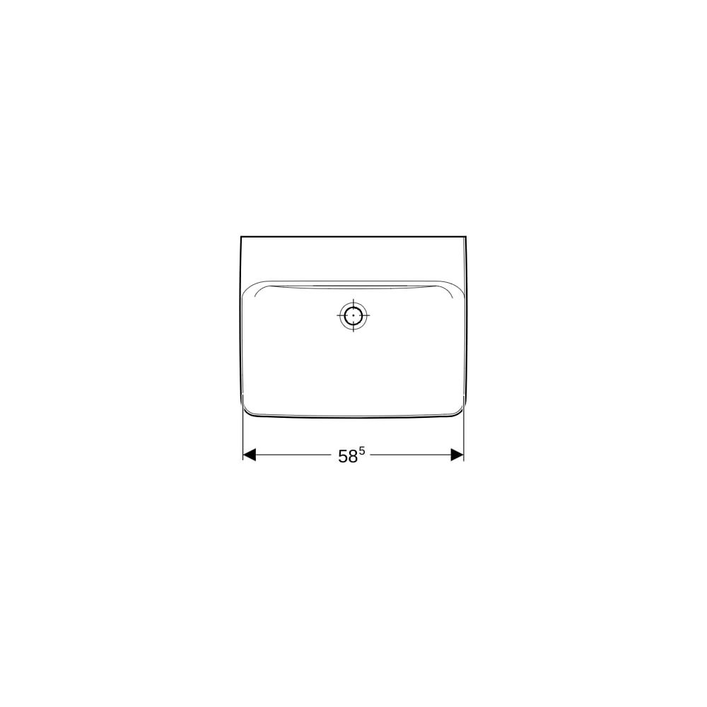 Geberit Renova Plan Aufsatzwaschtisch, Breite 60cm, Tiefe 48cm, ohne Hahnloch, ohne ... GEBERIT-501722008 4025410949745 (Abb. 7)