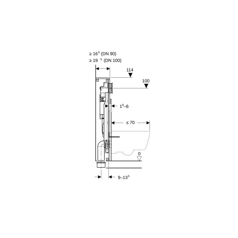 Geberit GIS Element für Wand-WC 114cm, Sigma Unterputzspülkasten 12cm... GEBERIT-461311005 4025416846192 (Abb. 8)