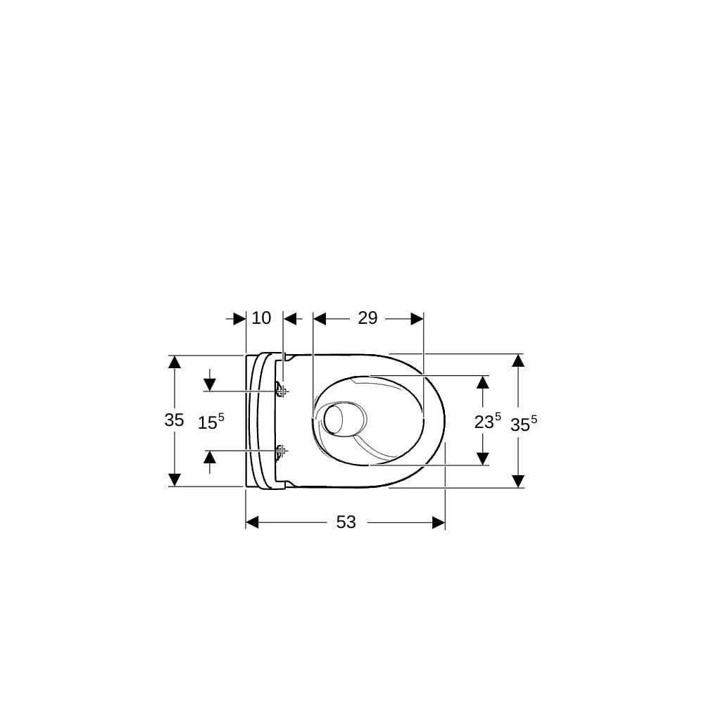 Geberit iCon Wand-WC-Set Tiefspüler geschl. Keramikdesign TurboFlush Weiß, WC-Sitz 5... GEBERIT-503045001 4064746019791 (Abb. 4)