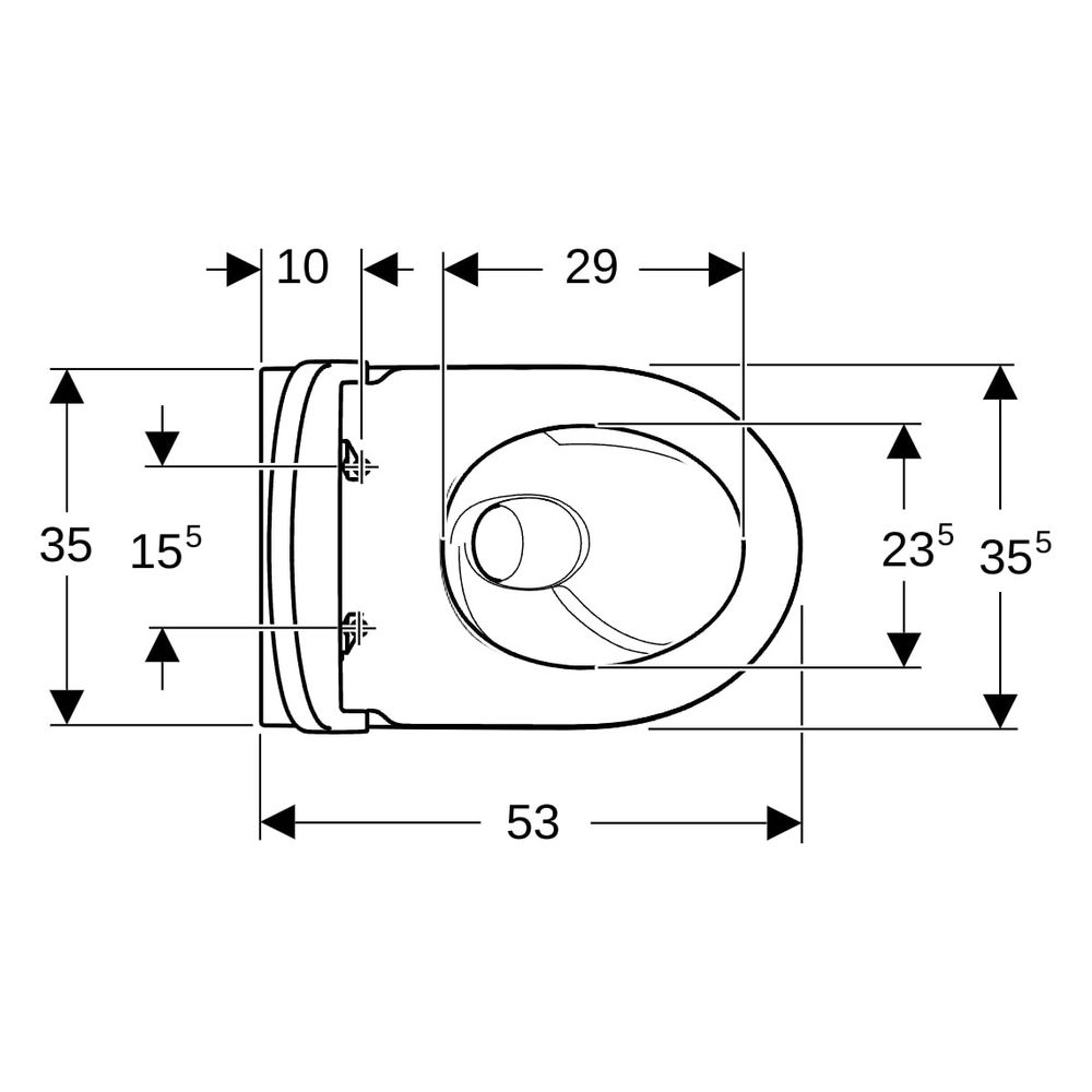 Geberit iCon Set Wand-WC Tiefspüler, geschlossenes Keramikdesign, TurboFlush, WC-Sit... GEBERIT-503046JT1 4064746019838 (Abb. 9)