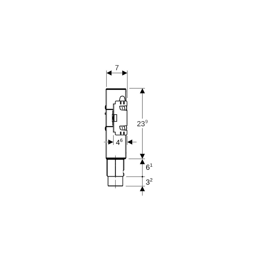 Geberit GIS Set Waschtisch für Standarmatur, mit Unterputz-Geruchsverschluss... GEBERIT-461435001 4025416667551 (Abb. 7)