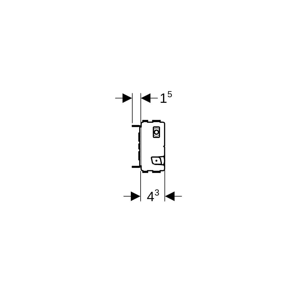 Geberit GIS Traverse für Wandarmatur Aufputz, 153mm, mit zwei Wasseranschlüssen... GEBERIT-461740001 4025416500919 (Abb. 7)