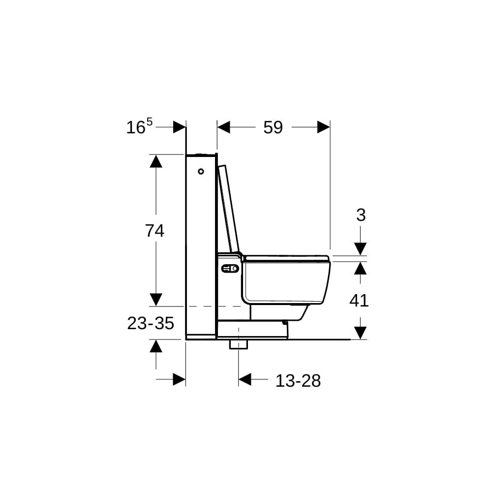 Geberit AquaClean Mera Classic WC-Komplettanlage Stand-WC Alpinweiß, Hochdruck-Schic... GEBERIT-146240111 4025416357308 (Abb. 9)