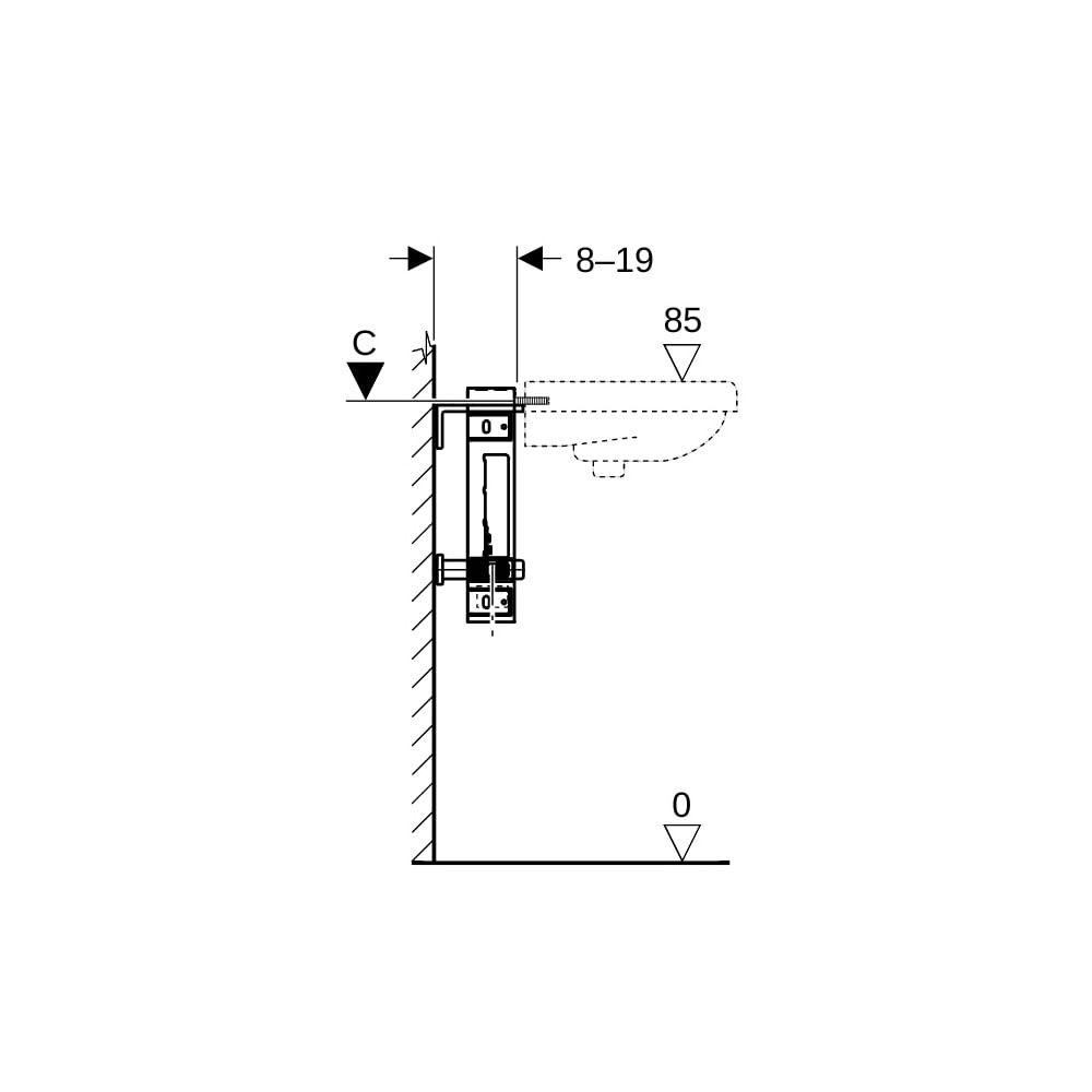 Geberit Kombifix Element für Waschtisch, Standarmatur... GEBERIT-457430001 4025416500858 (Abb. 7)