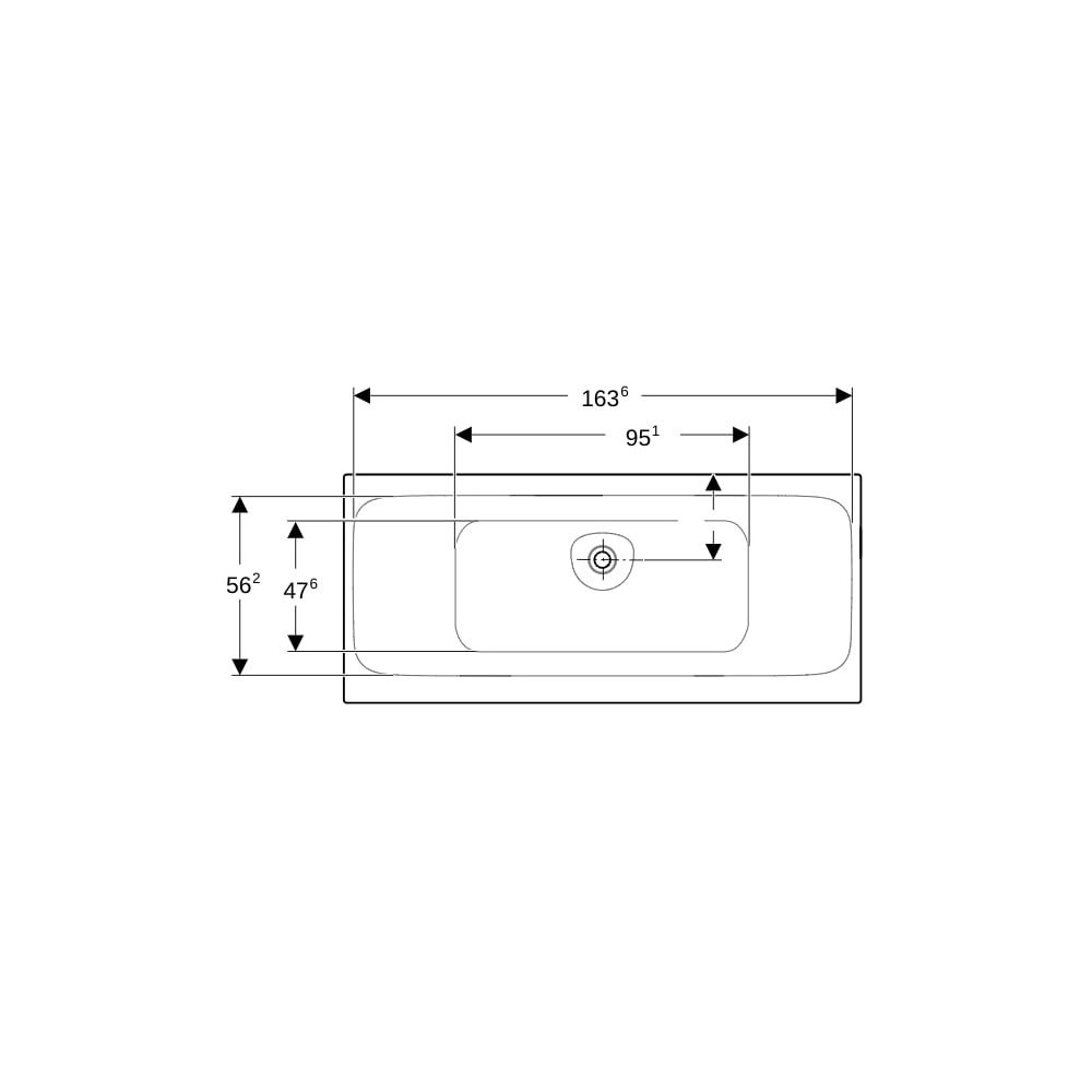 Geberit Tawa Rechteckbadewanne schmaler Rand, Duo 170x75cm, Gesamtvolumen 186l... GEBERIT-554133011 4025410872821 (Abb. 8)