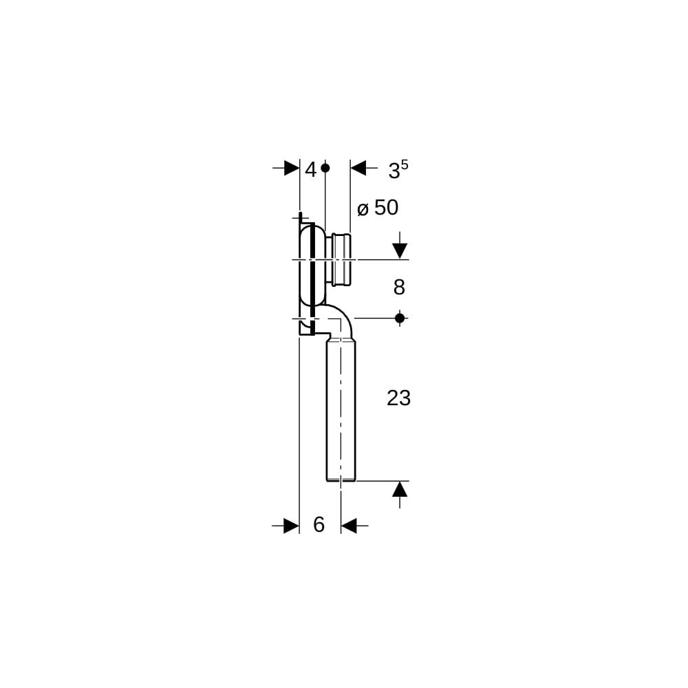 Geberit Urinalgeruchsverschluss Abgang vertikal Außendurchmesser 50mm, Alpinweiß... GEBERIT-152951111 4025416585282 (Abb. 8)