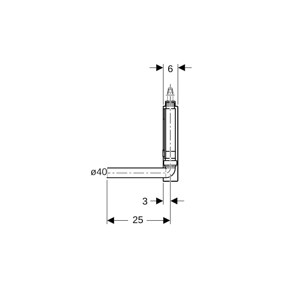 Geberit Aufputz-Geruchsverschluss für Geräte, mit Abdeckung Außendurchmesser 40mm, A... GEBERIT-152768111 4025416021711 (Abb. 7)