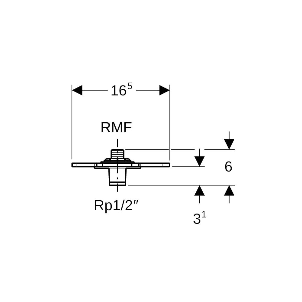 Geberit Set Anschluss gerade, mit Außengewinde MF 1/2", vormontiert, Trockenbau, RMF... GEBERIT-602295001 4025416119364 (Abb. 7)