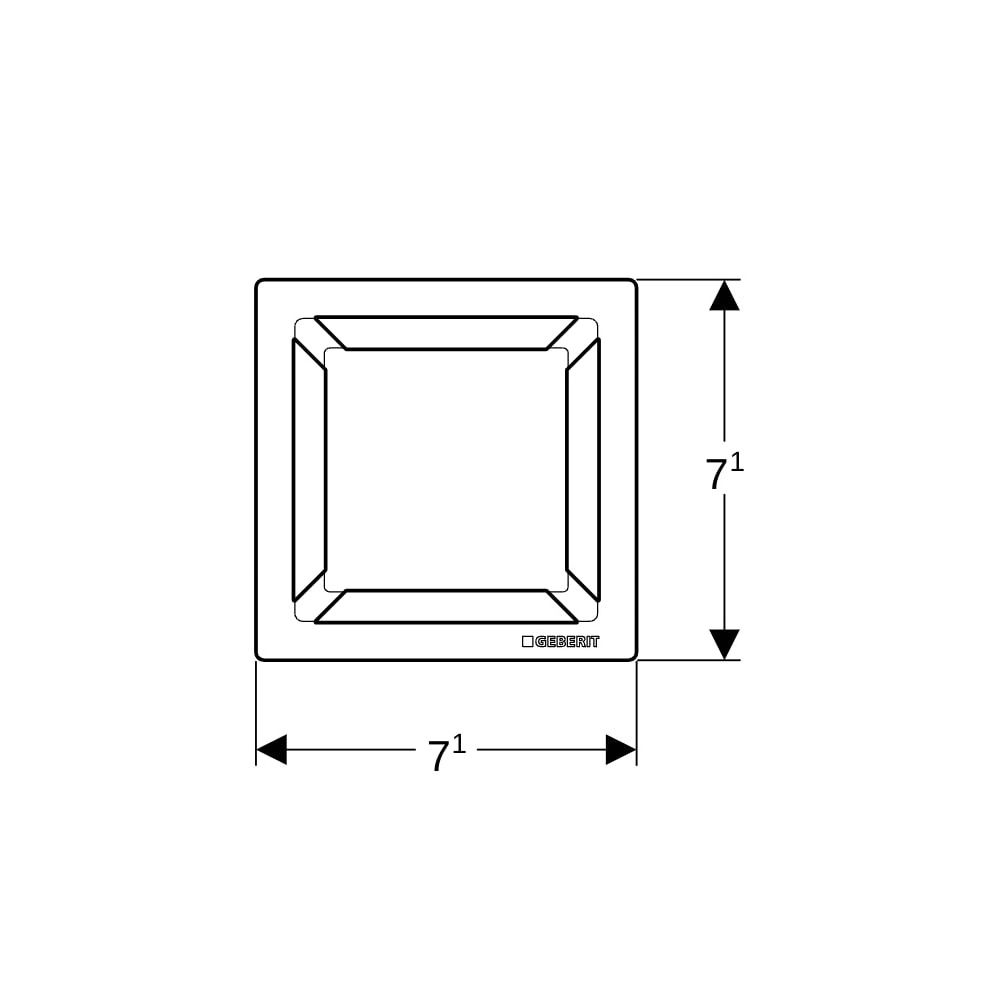 Geberit Designrost Square 8x8cm, 154312001... GEBERIT-154312001 4025416444893 (Abb. 6)