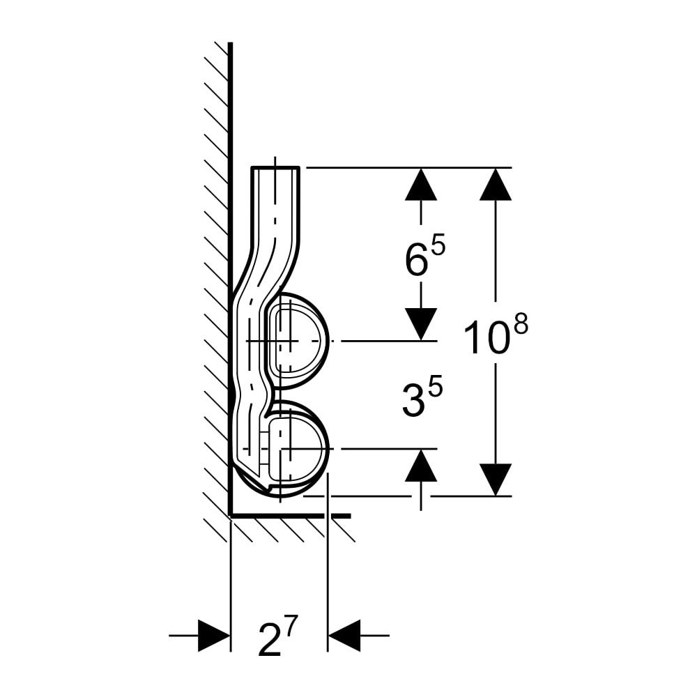 Geberit Mapress C-Stahl Set Anschluss-T-Stück für Vor-/Rücklauf Außendurchmesser 15mm... GEBERIT-24002 4024723240020 (Abb. 10)