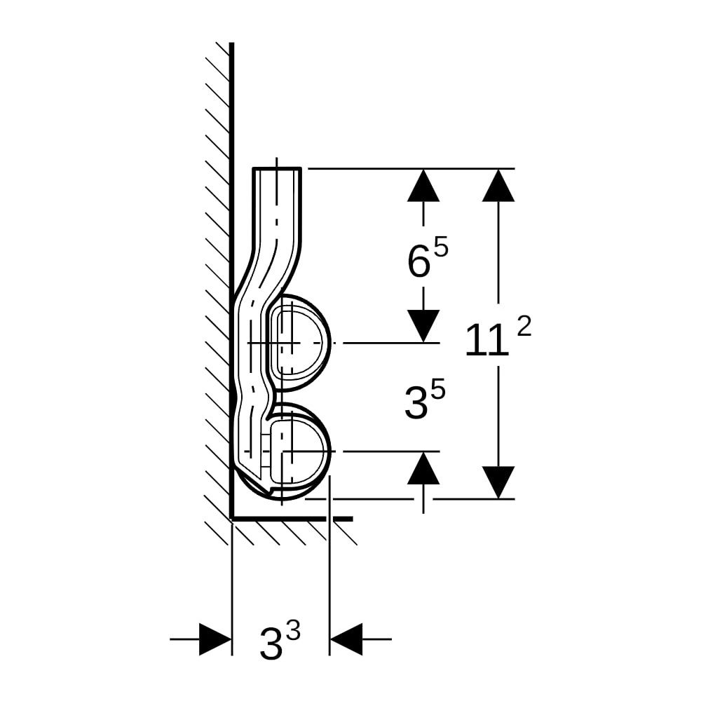 Geberit Mapress C-Stahl Set Anschluss-T-Stück für Vor-/Rücklauf Außendurchmesser 22mm... GEBERIT-24004 4024723240044 (Abb. 10)