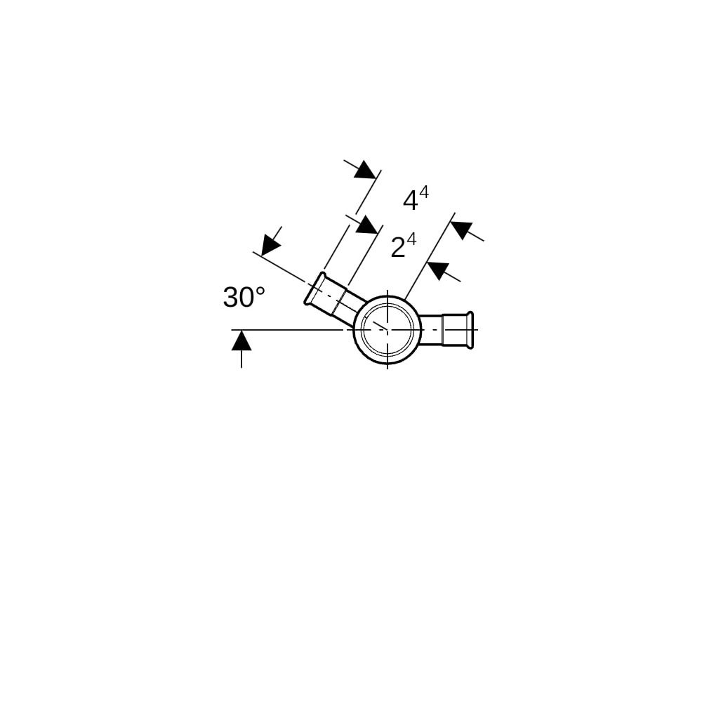 Geberit Mapress Kupfer Kreuzstück 30 Grad reduziert d 22mm, d1 15mm... GEBERIT-61406 4024723614067 (Abb. 7)