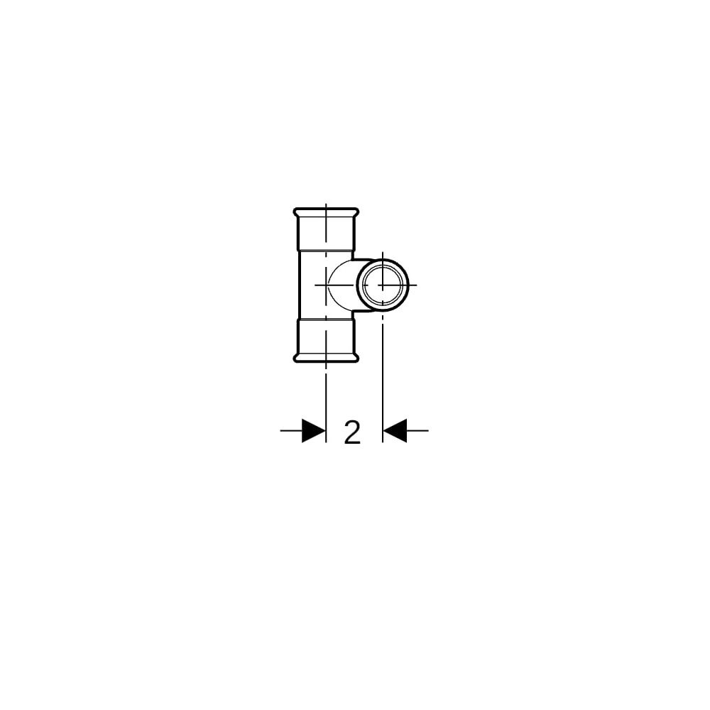 Geberit Mapress C-Stahl Kreuzstück reduziert, abgesetzt d 15mm, d1 15mm... GEBERIT-21504 4024723215042 (Abb. 7)