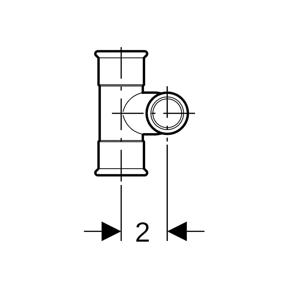 Geberit Mapress C-Stahl Kreuzstück reduziert, abgesetzt D 15mm, D1 15mm... GEBERIT-21504 4024723215042 (Abb. 10)