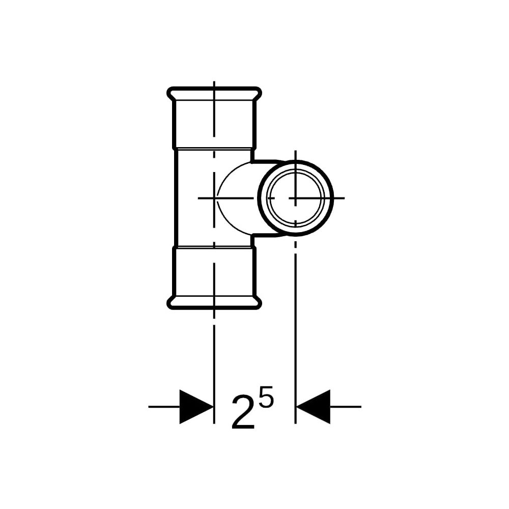 Geberit Mapress Kupfer Kreuzstück reduziert, abgesetzt D 22mm, D1 15mm... GEBERIT-61506 4024723615064 (Abb. 10)