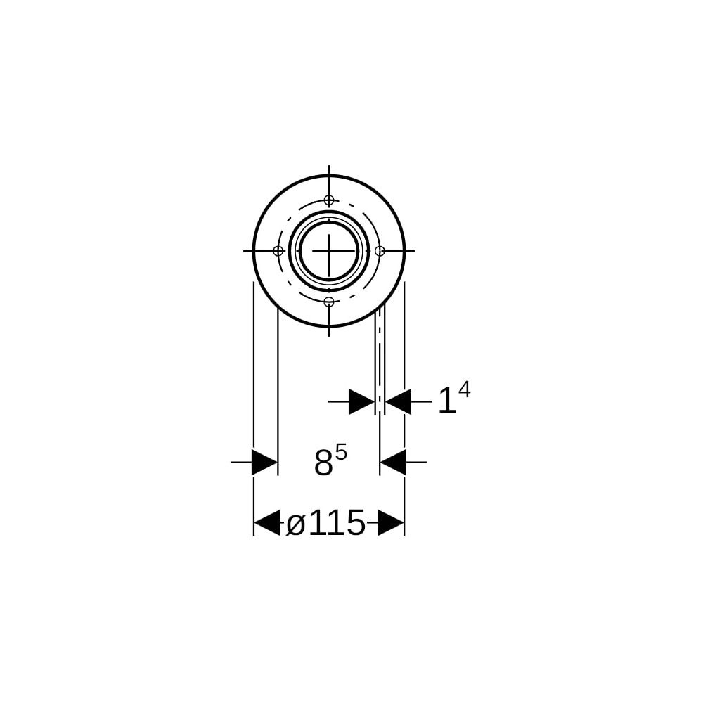 Geberit Mapress Kupfer Flansch 10/16 bar, mit Pressmuffe Außendurchmesser 28mm, DN 25... GEBERIT-34715 4024723347156 (Abb. 7)