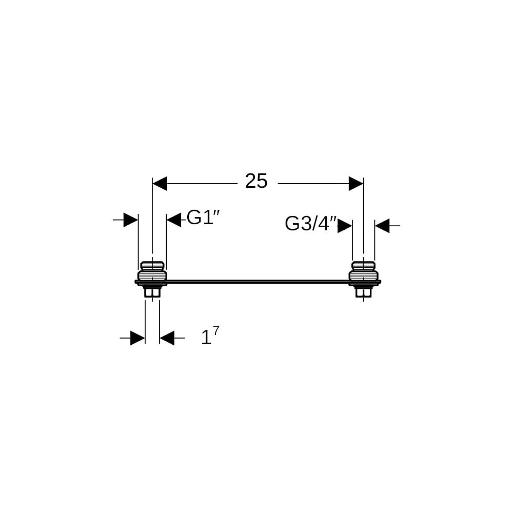Geberit Mapress Montagehilfe für Gaszähleranschlüsse G 1″, AD 25cm... GEBERIT-91094 4024723910947 (Abb. 7)