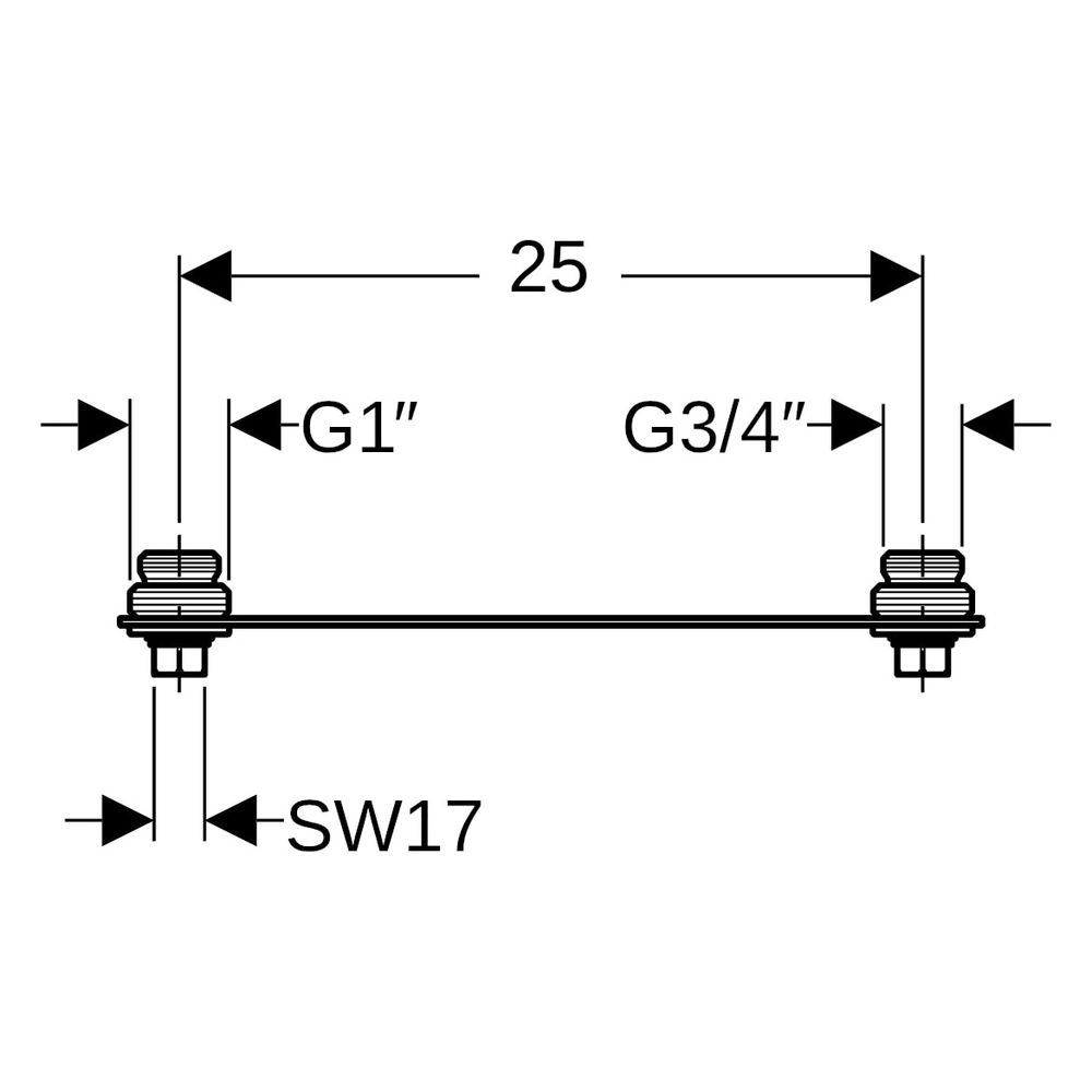 Geberit Mapress Montagehilfe für Gaszähleranschlüsse G 1", AD 25cm, 91094... GEBERIT-91094 4024723910947 (Abb. 8)