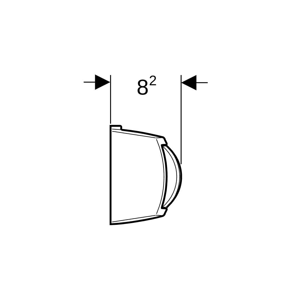 Geberit Handdrücker für 2-Mengen für WC-Steuerung, pneum. Spülauslösung Mattverchrom... GEBERIT-240584KA1 4025416119234 (Abb. 7)