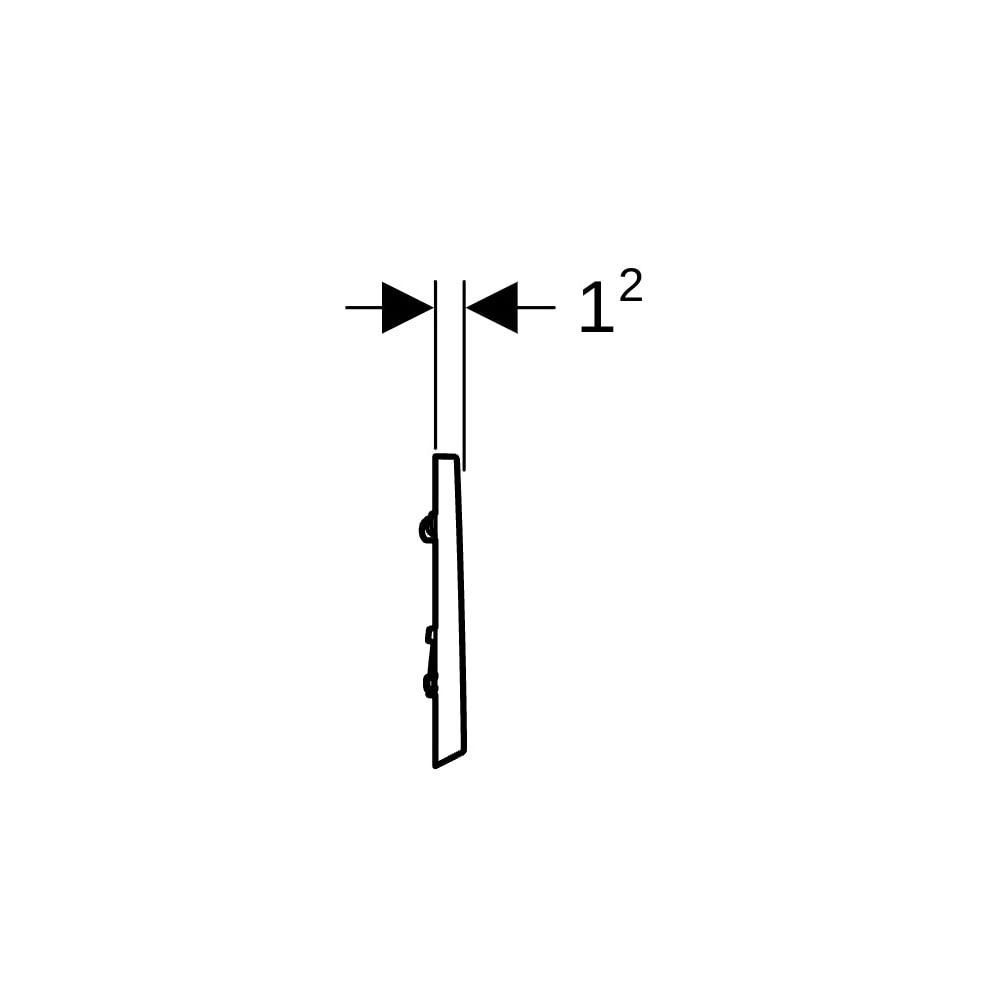 Geberit Bolero Drückerplatte für Urinalsteuerung mit pneumatischer Spülauslösung, Al... GEBERIT-241912111 4025416940906 (Abb. 7)