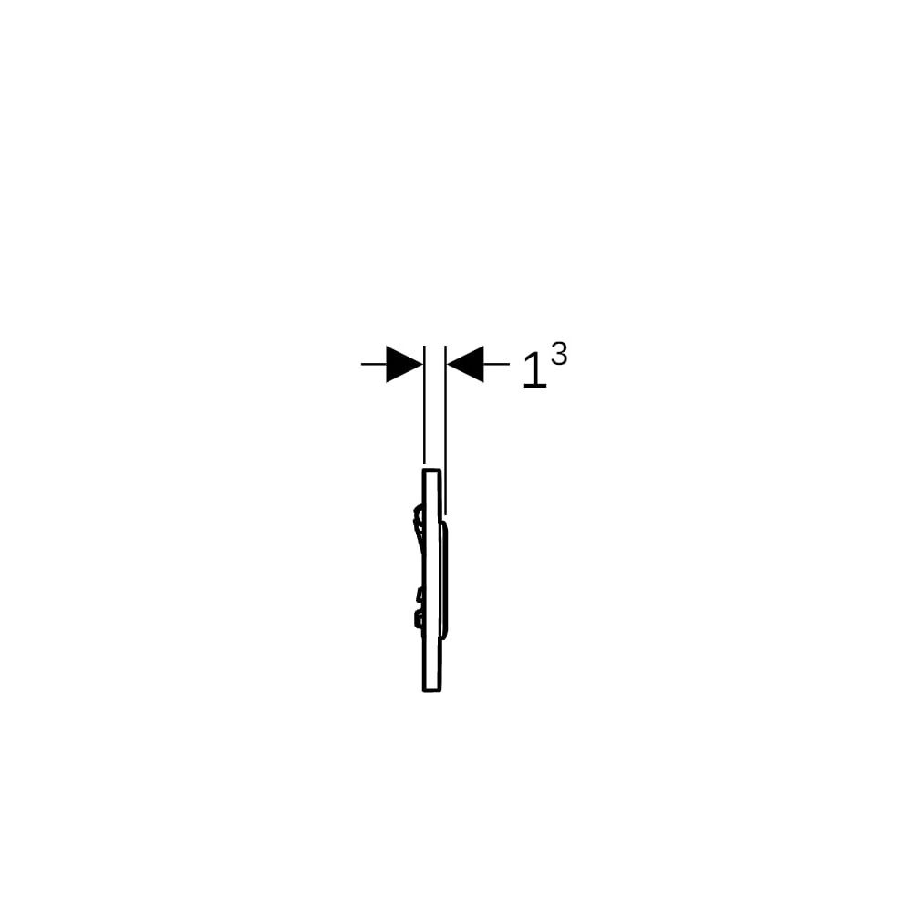 Geberit Typ 10 Drückerplatte Urinalsteuerung mit pneumatischer Spülauslösung, Weiß, ... GEBERIT-116015KJ1 4025416940371 (Abb. 7)