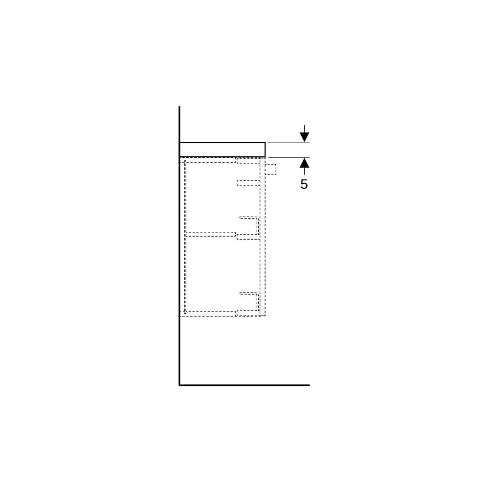 Geberit Renova Comfort Abdeckplatte 27,3x5x30,2cm, Graphit lackiert matt... GEBERIT-808627000 4022009318012 (Abb. 9)