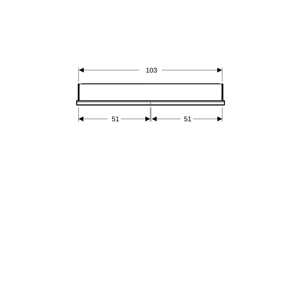 Geberit ONE Spiegelschrank mit ComfortLight, 2 Türen, UP-Montage, Höhe 90cm B 105cm,... GEBERIT-505804002 4025410935007 (Abb. 7)