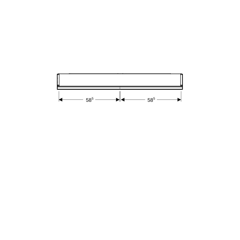 Geberit ONE Spiegelschrank mit ComfortLight, 2 Türen, AP-Montage, Höhe 90cm B 120cm,... GEBERIT-505815001 4025410935236 (Abb. 7)