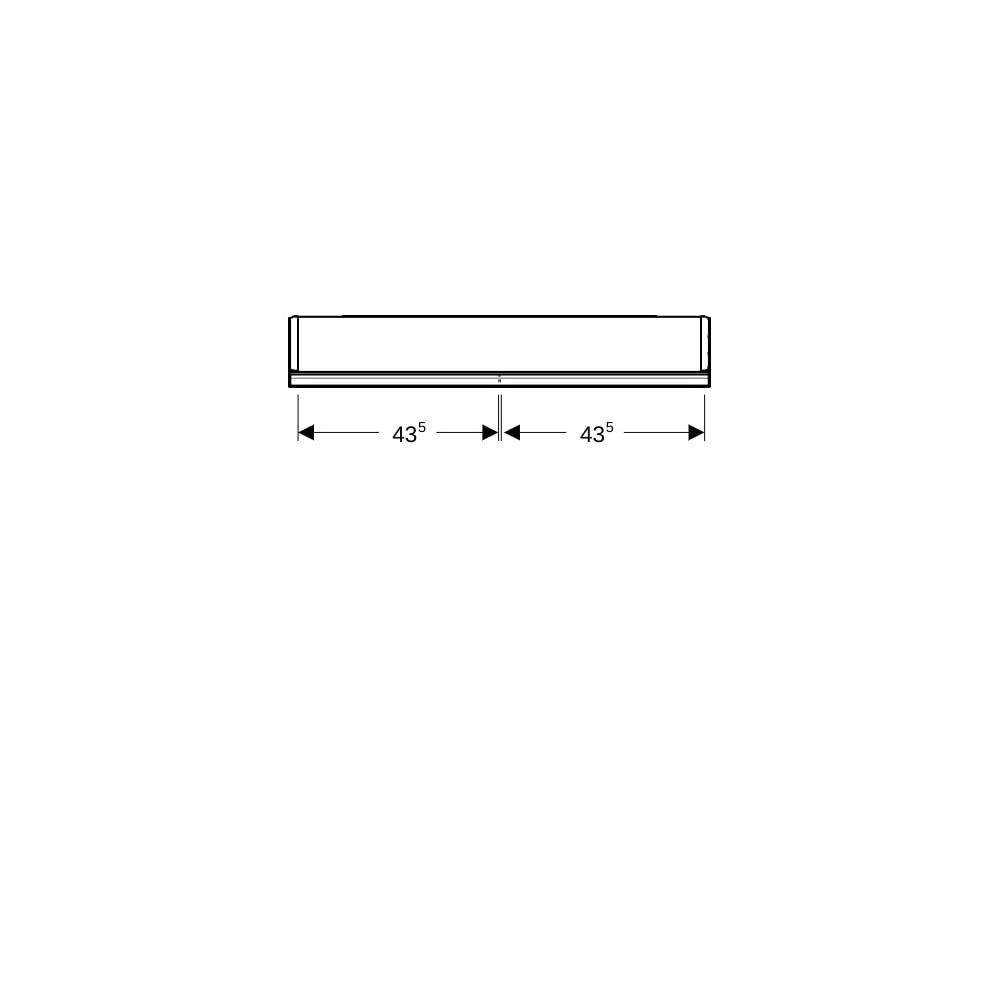 Geberit ONE Spiegelschrank mit Nische und ComfortLight, 2 Türen, AP-Montage, H 90cm ... GEBERIT-505833002 4025410935564 (Abb. 7)