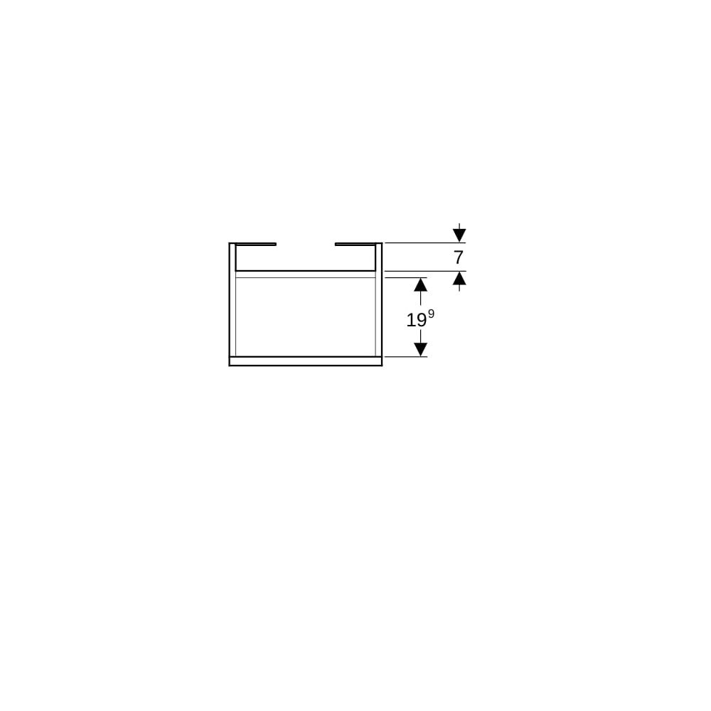 Geberit Renova Plan Unterschrank für Handwaschbecken, 1 Tür, 38,4x60,5x30,8cm, Wasch... GEBERIT-501902JK1 4025410905628 (Abb. 7)