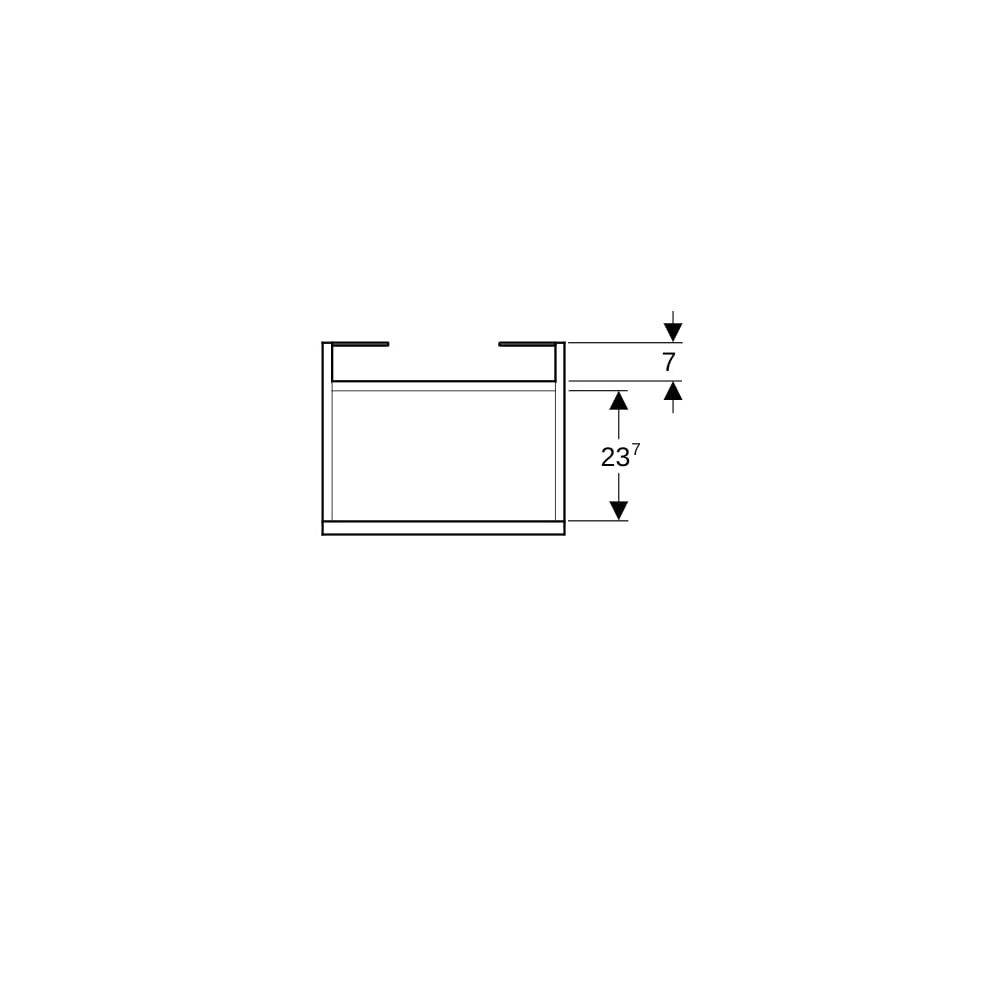 Geberit Renova Plan Unterschrank für Handwaschbecken, 1 Tür, 43,5x60,5x34,5cm, Wasch... GEBERIT-501903011 4025410905130 (Abb. 7)
