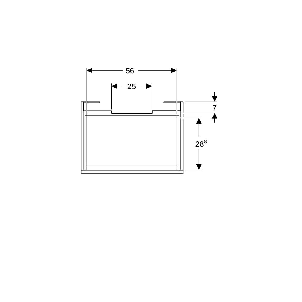 Geberit Renova Plan Unterschrank für Waschtisch, 1 Schublade, 1 Innenschublade, 63,4... GEBERIT-501907JK1 4025410905727 (Abb. 7)