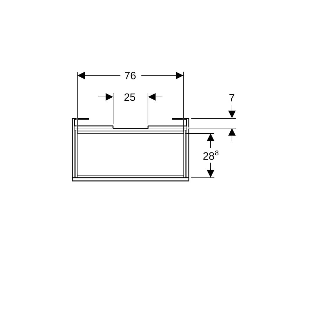 Geberit Renova Plan Unterschrank für Waschtisch 1 Schublade, 1 Innenschublade, 83,2x... GEBERIT-501910001 4025410905260 (Abb. 7)