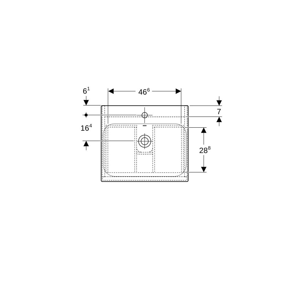 Geberit Renova Plan Set Möbelwaschtisch 55cm, Unterschr., 1 Schubl./1 Innenschubl., ... GEBERIT-501914001 4025410905345 (Abb. 7)