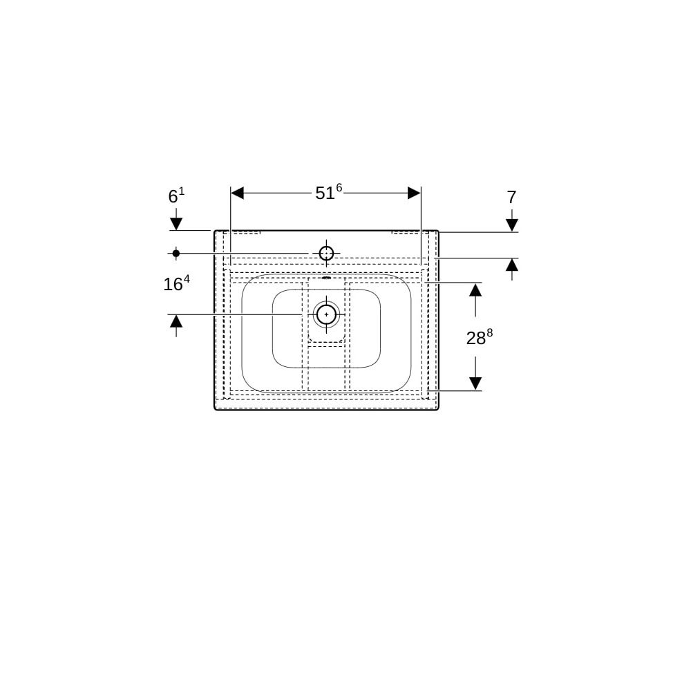 Geberit Renova Plan Set Möbelwaschtisch 60cm, Unterschr., 1 Schubl./1 Innenschubl., ... GEBERIT-501915JK1 4025410905888 (Abb. 7)
