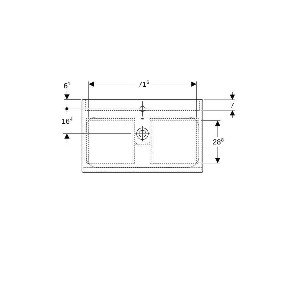 Geberit Renova Plan Set Möbelwaschtisch 80cm, Unterschr., 1 Schubl./1 Innenschubl., ... GEBERIT-501916JK1 4025410905901 (Abb. 7)