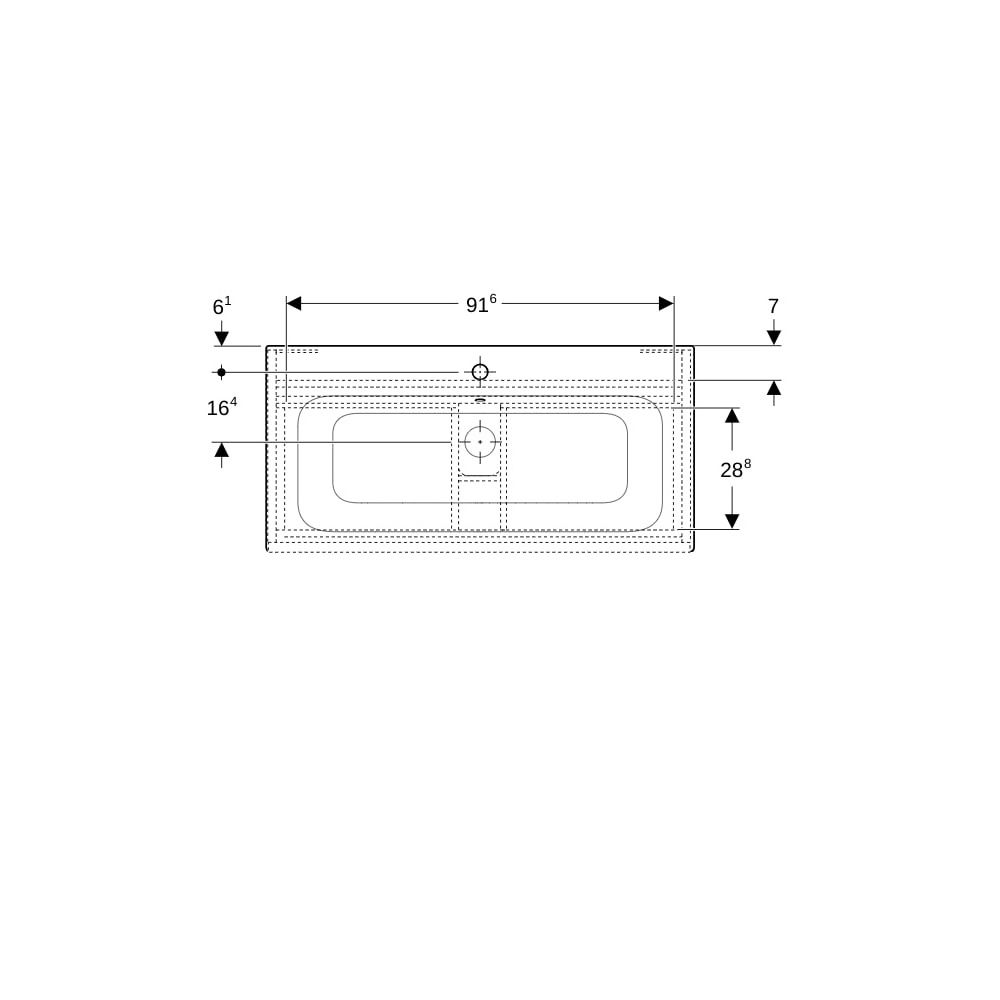Geberit Renova Plan Set Möbelwaschtisch 100cm, Unterschr., 1 Schubl./1 Innenschubl.,... GEBERIT-501917001 4025410905406 (Abb. 7)
