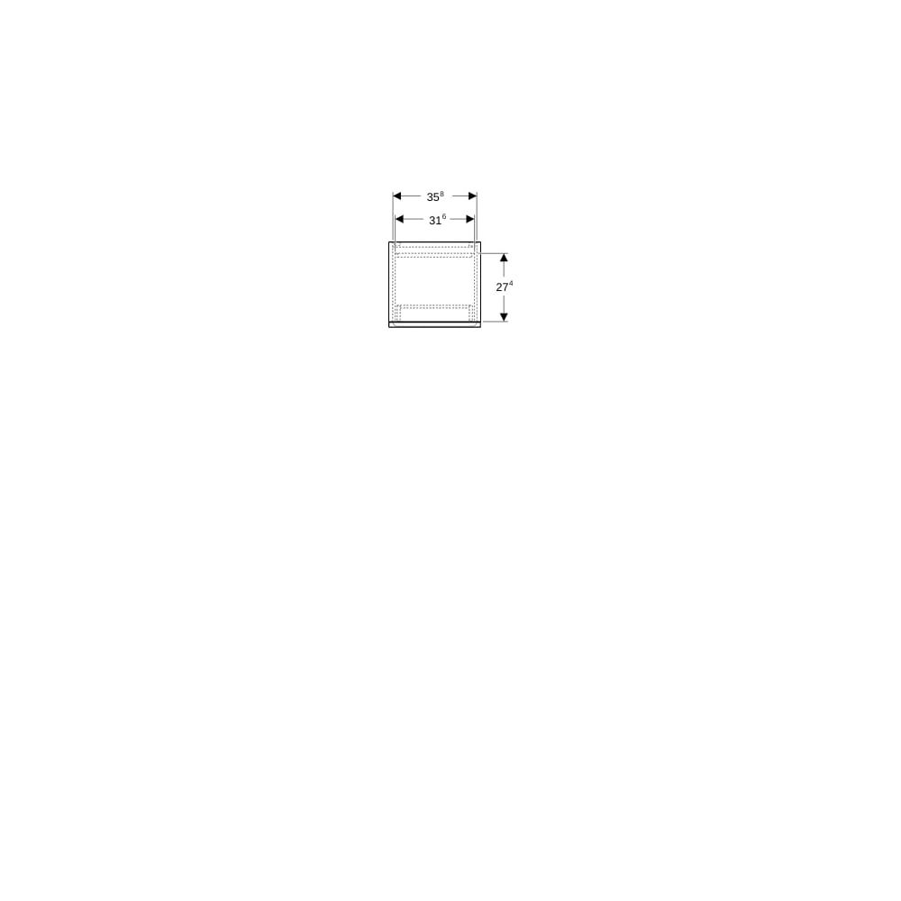 Geberit Renova Plan Hochschrank mit 2 Türen, 1 Schublade, 39x180x36cm, Nussbaum hick... GEBERIT-501923001 4025410905512 (Abb. 7)