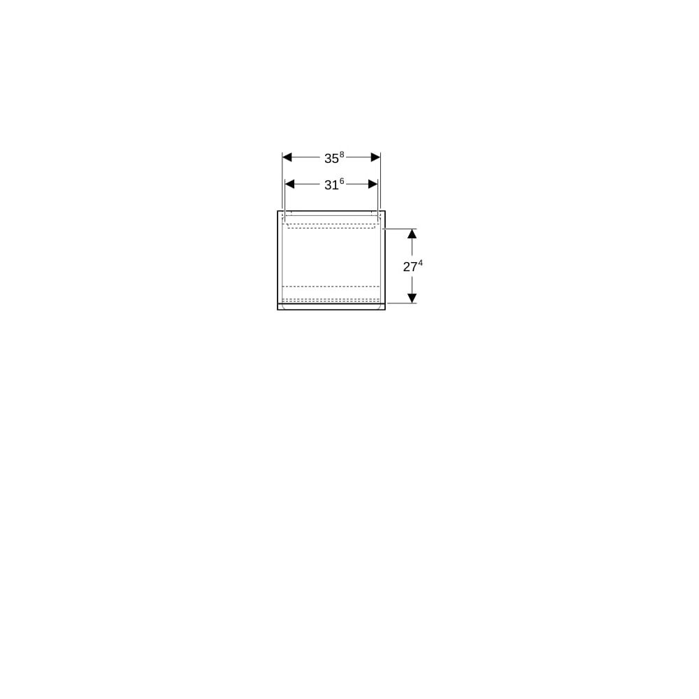 Geberit Renova Plan Mittelhochschrank mit 2 Türen, 1 Schublade, 39x105x36cm, Nussbau... GEBERIT-501922001 4025410905499 (Abb. 7)