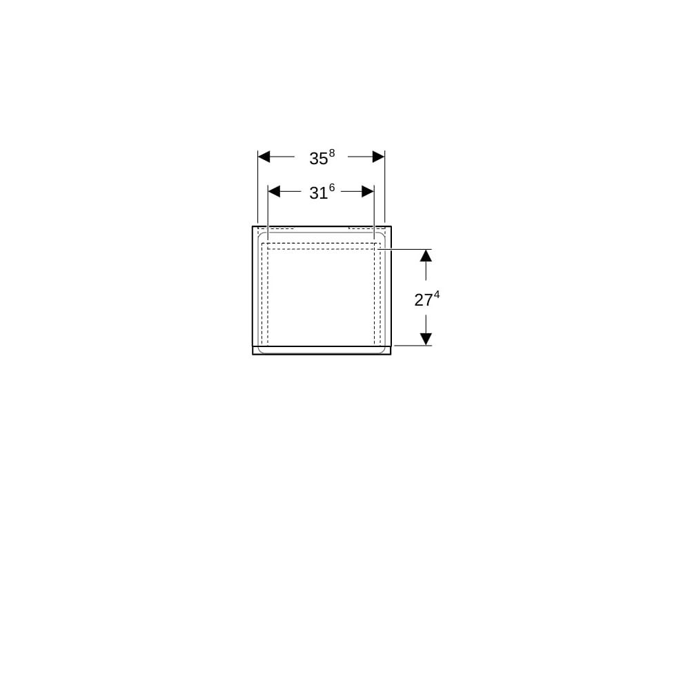 Geberit Renova Plan Seitenschrank mit 1 Tür, 1 Schublade, 39x70x36cm, Nussbaum hicko... GEBERIT-501921001 4025410905475 (Abb. 7)
