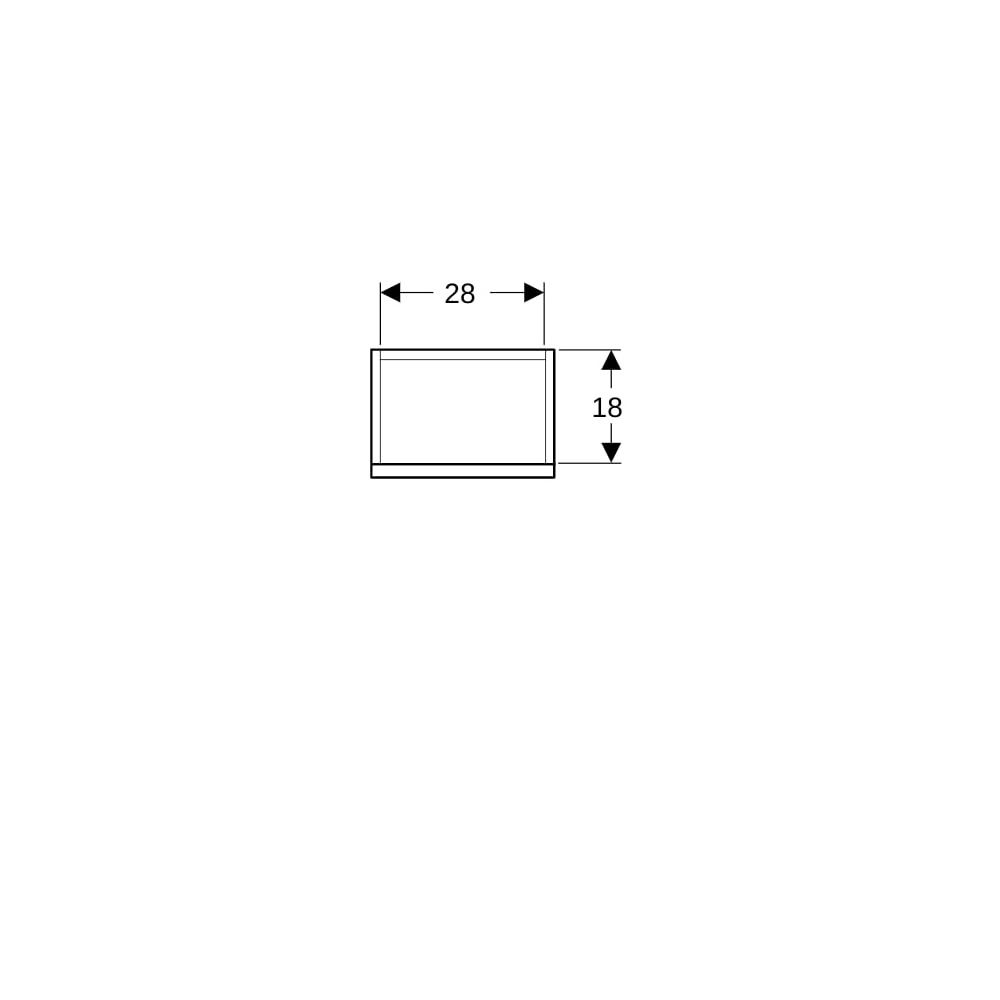 Geberit Renova Plan Unterschrank für Handwaschbecken, 1 Tür, verk. Ausladung, 31,4x6... GEBERIT-501901JK1 4025410905604 (Abb. 7)