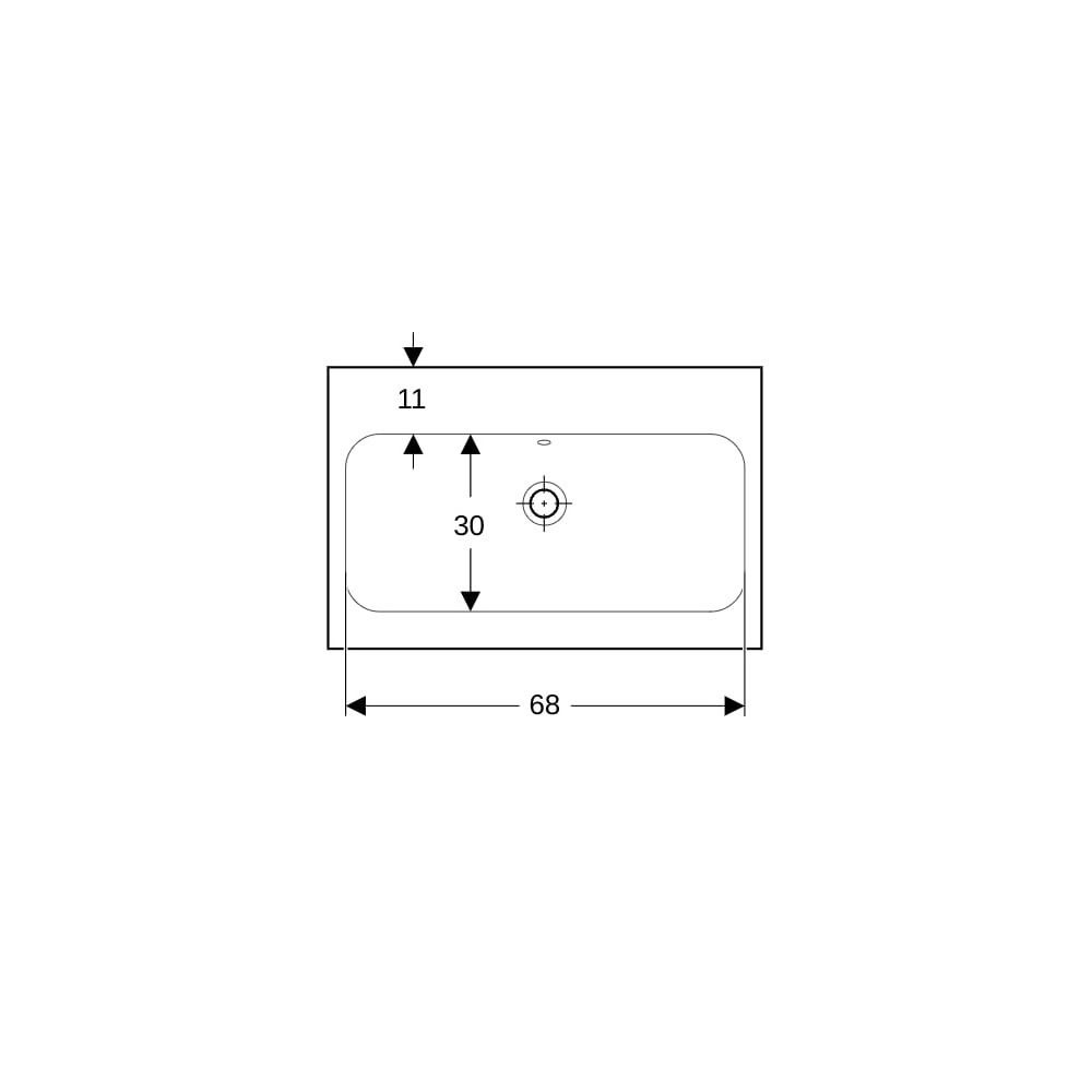 Geberit iCon Light Waschtisch, Breite 75cm, Tiefe 48cm, ohne Hahnloch, Überlauf sich... GEBERIT-501835003 4025410894670 (Abb. 7)