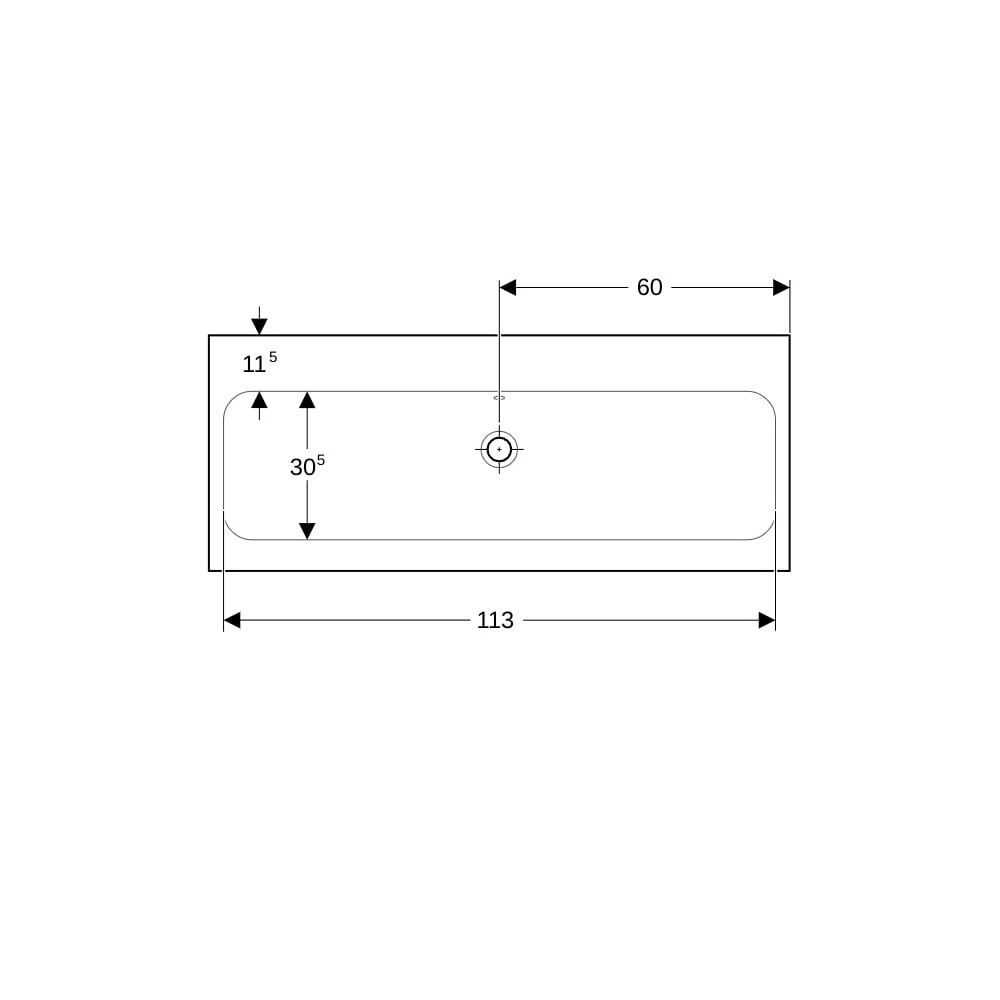 Geberit iCon Light Waschtisch, Breite 120cm, Tiefe 48cm, ohne Hahnloch, Überlauf sic... GEBERIT-501837003 4025410894830 (Abb. 8)