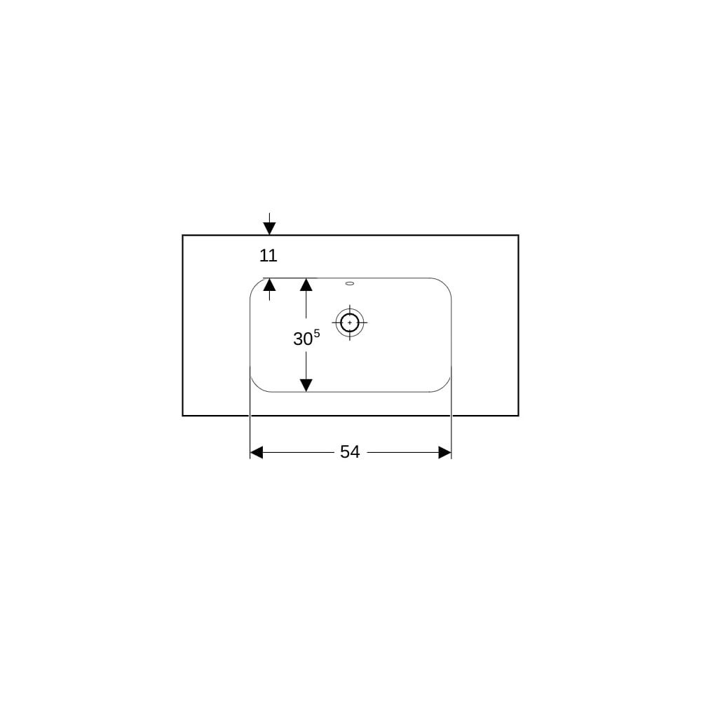 Geberit iCon Light Waschtisch mit Ablagefläche, Breite 90cm, Tiefe 48cm, ohne Hahnlo... GEBERIT-501840004 4025410895080 (Abb. 7)
