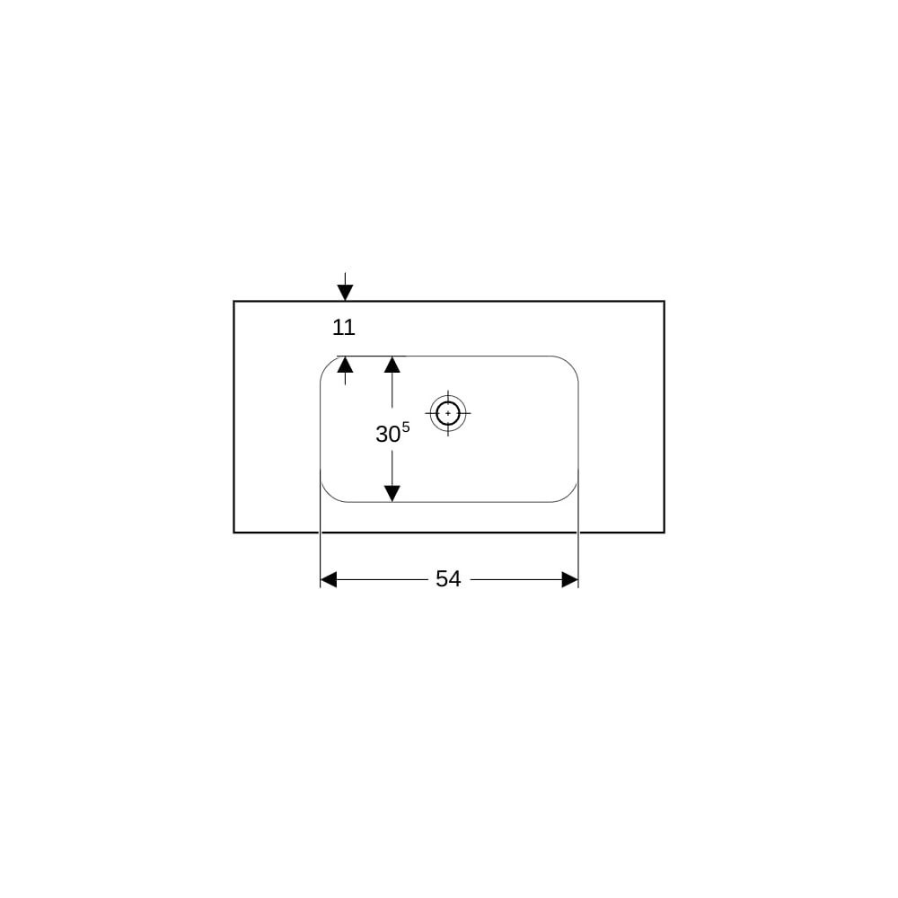 Geberit iCon Light Waschtisch mit Ablagefläche, Breite 90cm, Tiefe 48cm, ohne Hahnlo... GEBERIT-501840008 4025410895127 (Abb. 7)