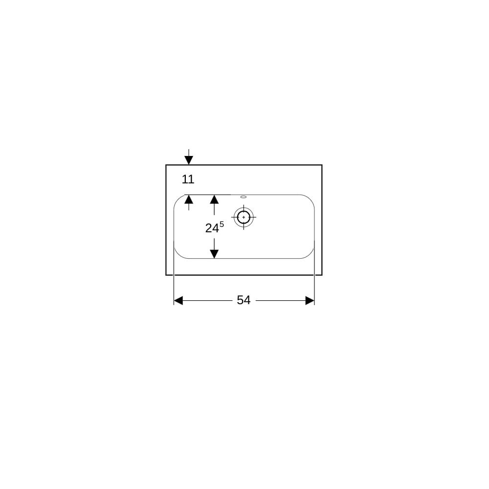 Geberit iCon Light Waschtisch verkürzte Ausladung, Breite 60cm, Tiefe 42cm, ohne Hah... GEBERIT-501841007 4025410895196 (Abb. 7)