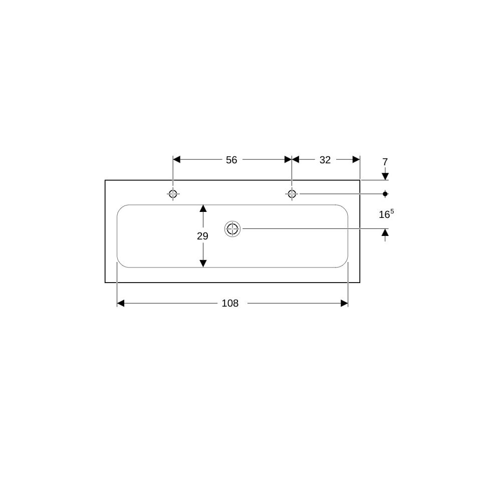 Geberit iCon Möbelwaschtisch, Breite 120cm, Tiefe 48cm, Hahnloch links, rechts, ohne... GEBERIT-501846001 4025410895417 (Abb. 7)