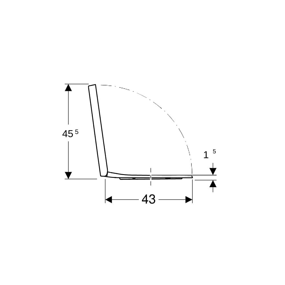 Geberit Renova Plan WC-Sitz, eckiges Design Quick-Release, für WC teilgeschlossene F... GEBERIT-500692011 4025416709718 (Abb. 9)