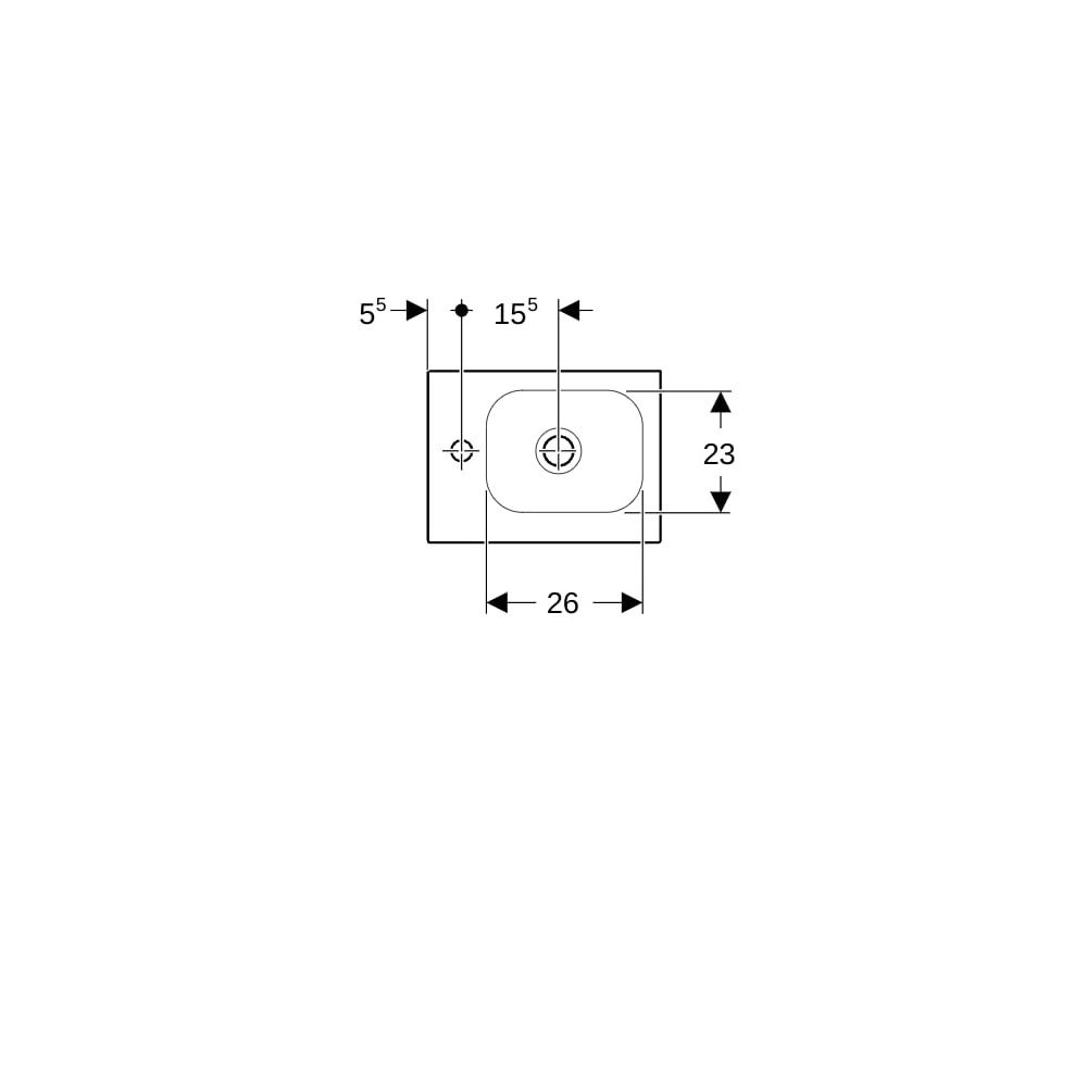 Geberit iCon Light Handwaschbecken 38x13x28cm, Weiß, matt, Hahnloch links, ohne Über... GEBERIT-501831JT1 4025410071774 (Abb. 4)