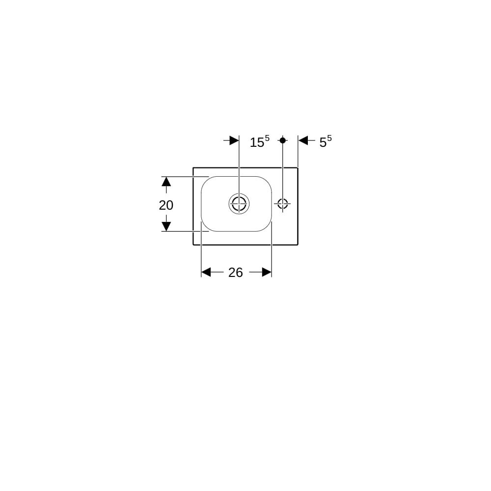 Geberit iCon Light Handwaschbecken 38x13x28cm, Weiß, matt, Hahnloch rechts, ohne Übe... GEBERIT-501830JT1 4025410071781 (Abb. 4)